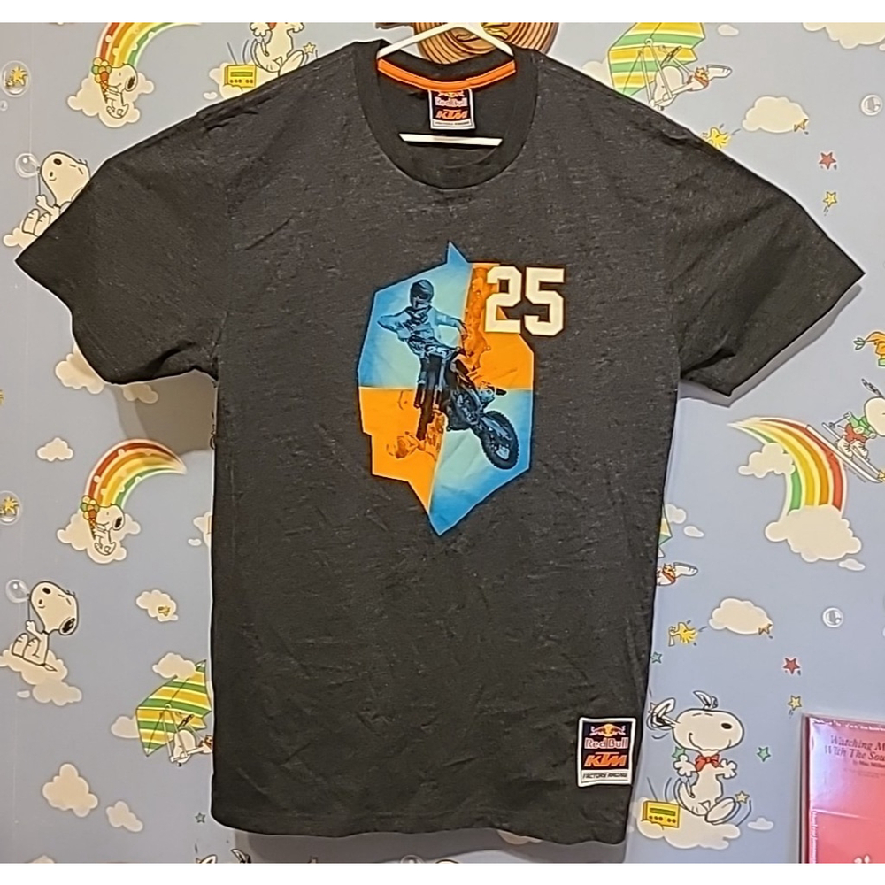 Red Bull KTM Factory Racing Musquin Motocross #25 T Shirt XL Dirt Bike Gray